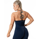 Relode Aura Seamless Halterneck Top Midnight Blue-Naisten lyhythihaiset ja topit-Relode-XS-Aminopörssi