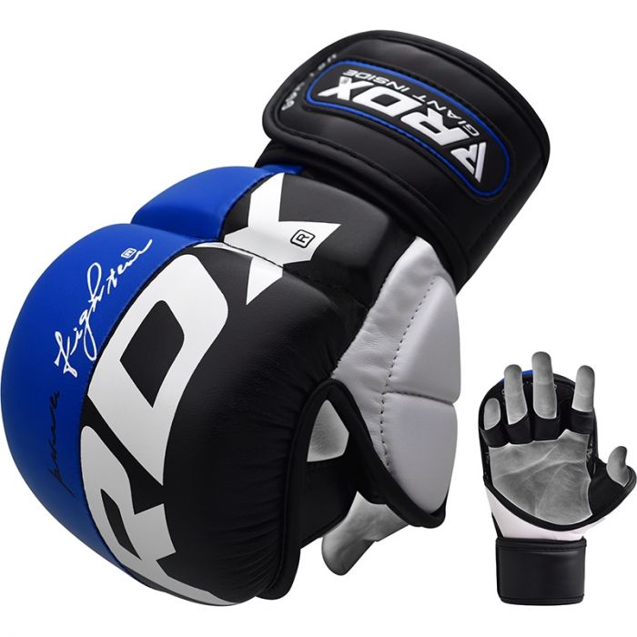 RDX T6 MMA Sparring Gloves 7oz BLUE-GRAPPLING GLOVES-RDX-S-Aminopörssi
