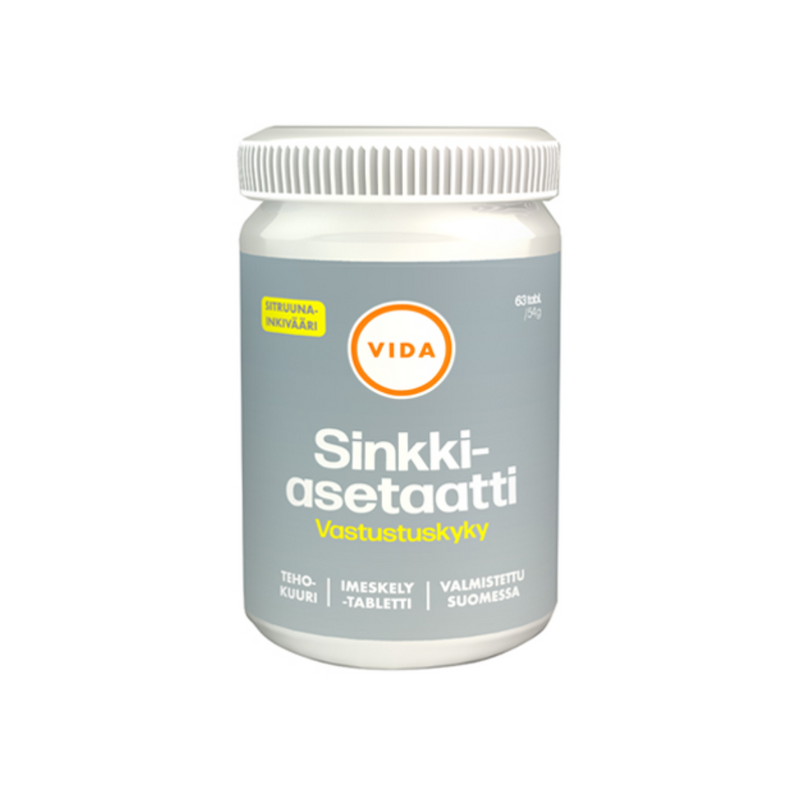 Vida Sinkkiasetaatti 63 tabl.-Sinkkiasetaatti-Vida-Aminopörssi
