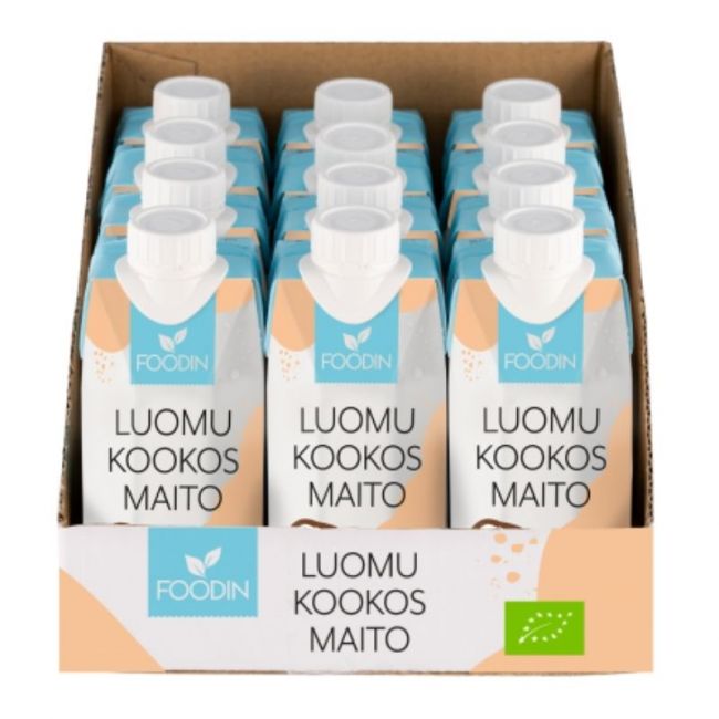 Kookosmaito, Luomu, 330 ml x 12-pack-Foodin-Aminopörssi