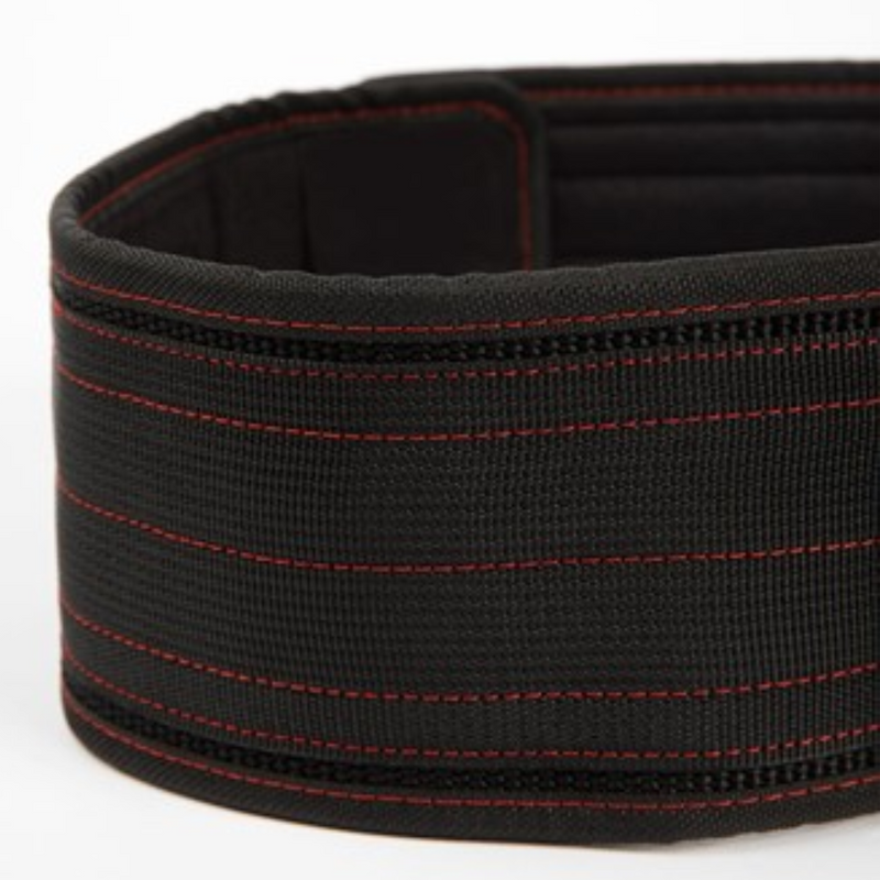 4 Inch Nylon Lifting Belt, black/red stitched-Nostovyö-Gorilla Wear-S/M-Aminopörssi