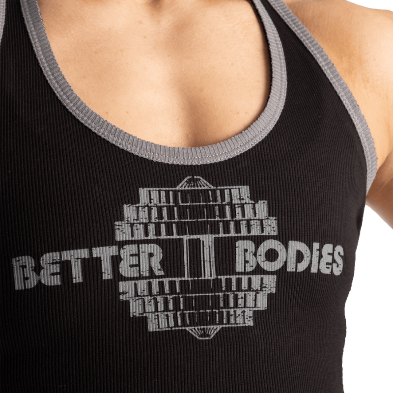 Old School Rib T-Back, Black-Naisten lyhythihaiset ja topit-Better Bodies-XS-Aminopörssi