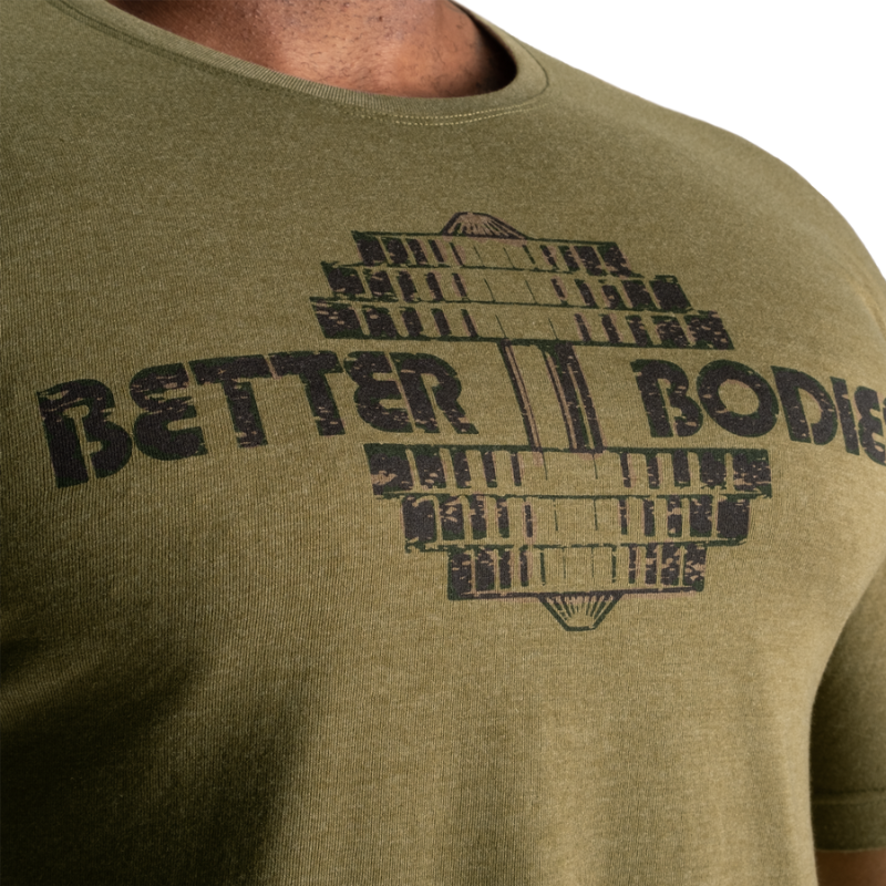 Recruit Tee, Army Green Melange-Miesten T-paita-Better Bodies-S-Aminopörssi