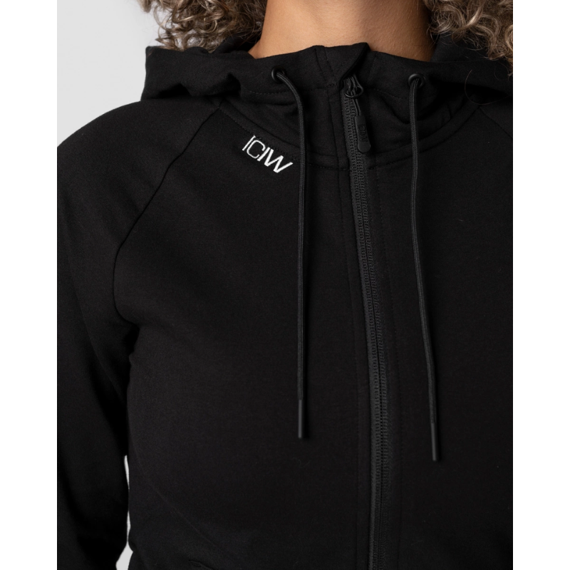 Activity Zip Hoodie Women, Black-Naisten pitkähihaiset ja hupparit-ICANIWILL-XS-Aminopörssi