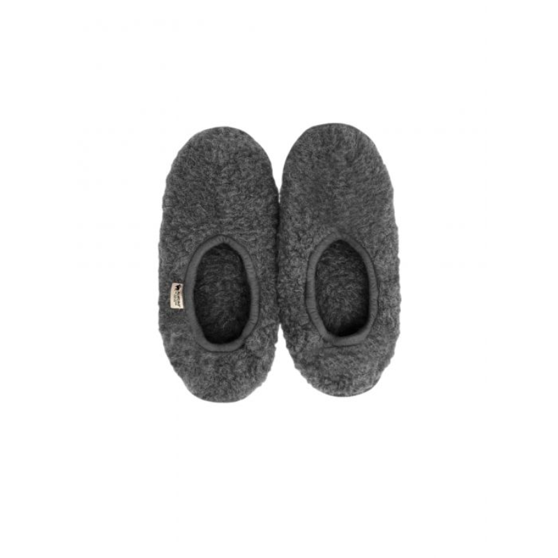 Slippers Ballerina Eco Antraciet-Lampaanvillatossut-Alwero-35-36-Aminopörssi