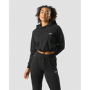 Adjustable Cropped Hoodie Black Wmn-Naisten pitkähihaiset ja hupparit-ICANIWILL-XS-Aminopörssi