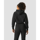 Adjustable Cropped Hoodie Black Wmn-Naisten pitkähihaiset ja hupparit-ICANIWILL-XS-Aminopörssi