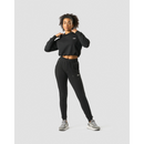 Adjustable Cropped Hoodie Black Wmn-Naisten pitkähihaiset ja hupparit-ICANIWILL-XS-Aminopörssi