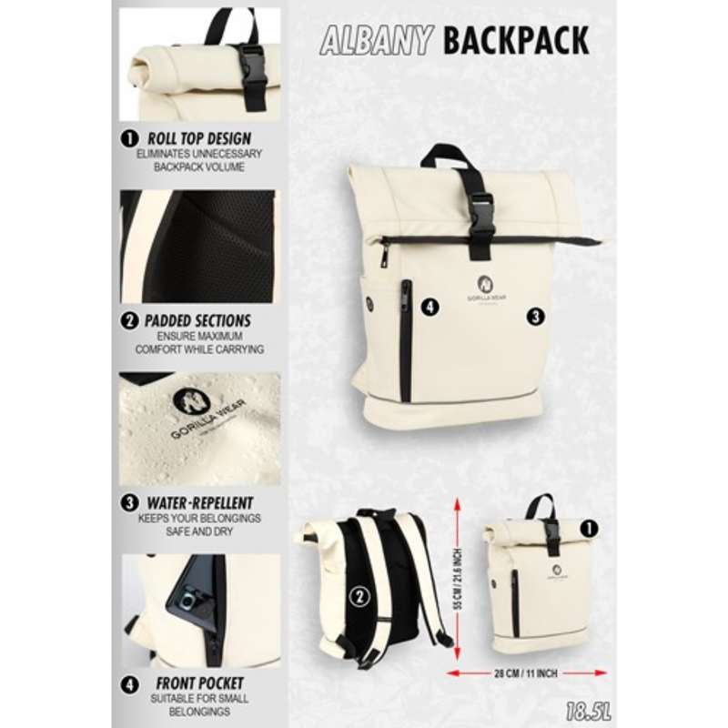 Albany Backpack,18,5 l Off White-Treenireppu-Gorilla Wear-Aminopörssi