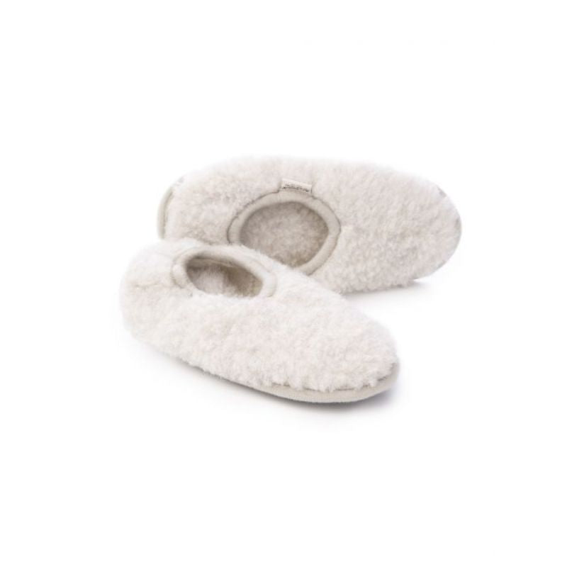 Slippers Ballerina Eco Naturel-Lampaanvillatossut-Alwero-35-36-Aminopörssi