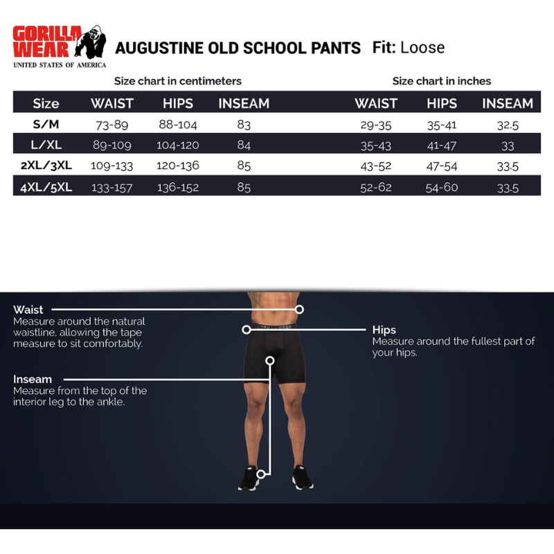 Augustine Old School Pants, Black/Red-Miesten housut-Gorilla Wear-S/M-Aminopörssi