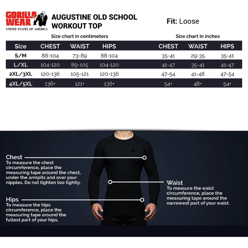 Augustine Old School Workout Top, black-Miesten T-paita-Gorilla Wear-S/M-Aminopörssi