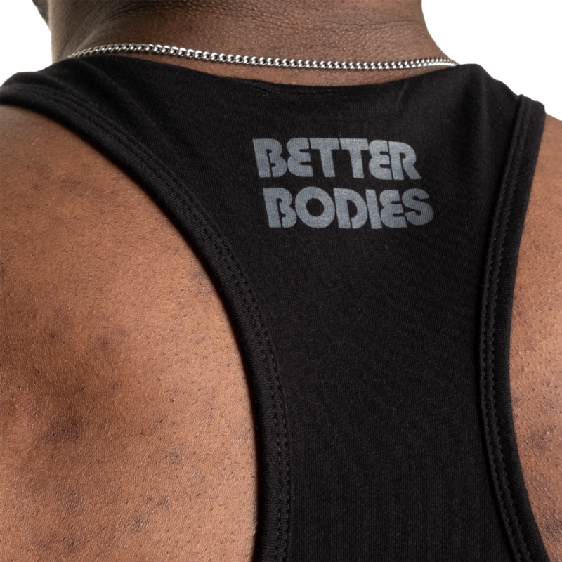 Essential T-Back, black V2-Miesten hihattomat paidat-Better Bodies-S-Aminopörssi