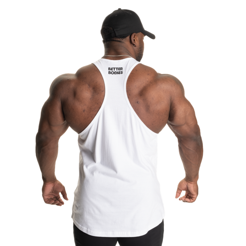 Essential T-Back, white V2-Miesten hihattomat paidat-Better Bodies-S-Aminopörssi