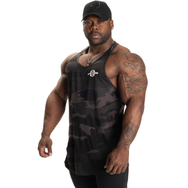 Essential T-Back V2, dark camo-Miesten hihattomat paidat-Better Bodies-S-Aminopörssi