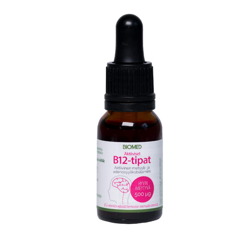 Aktiiviset B12-tipat, 15ml-B12-vitamiini-Biomed-Aminopörssi