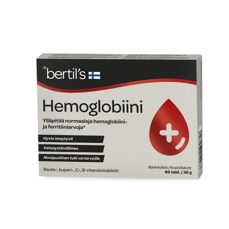Hemoglobiini, 60 tabl.-Rauta-Bertil's-Aminopörssi