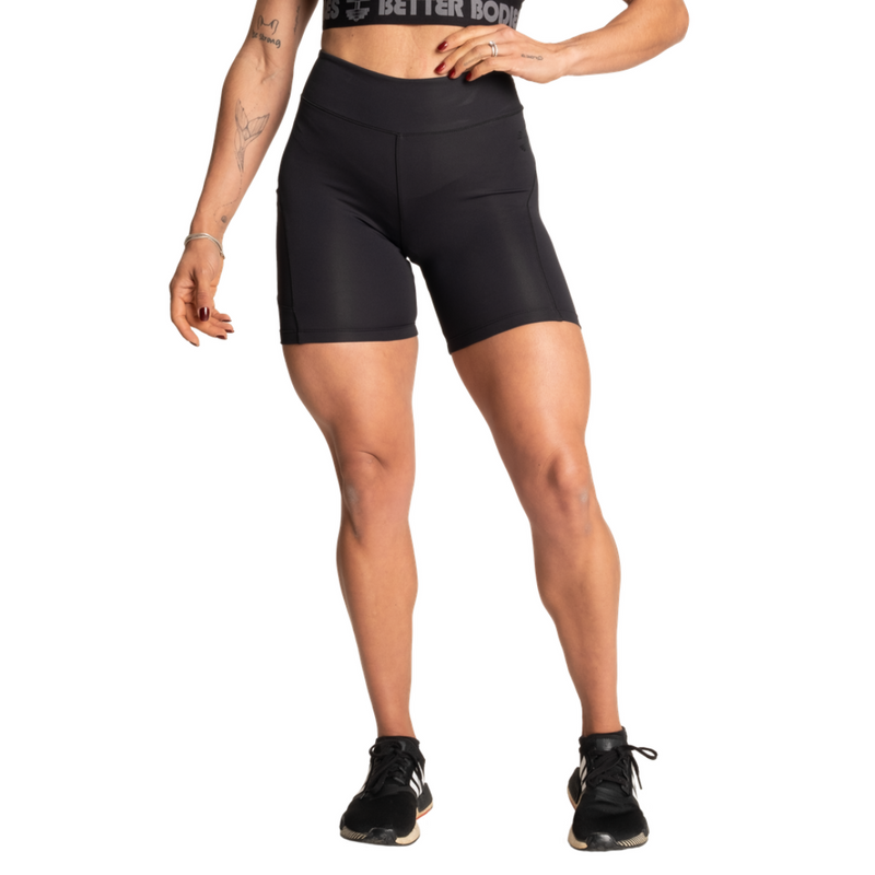 High Waist Shorts, Black-shortsit-Better Bodies-XS-Aminopörssi