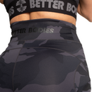High Waist Shorts, Black Camo-shortsit-Better Bodies-XS-Aminopörssi