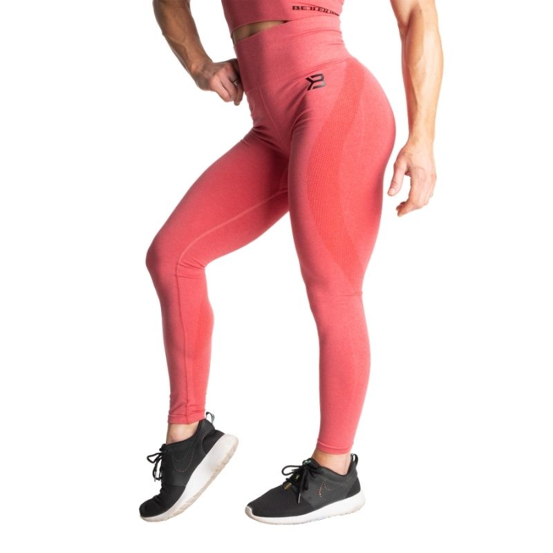 Rockaway Leggings, Chili Red Melange-Naisten trikoot ja leggingsit-Better Bodies-XS-Aminopörssi
