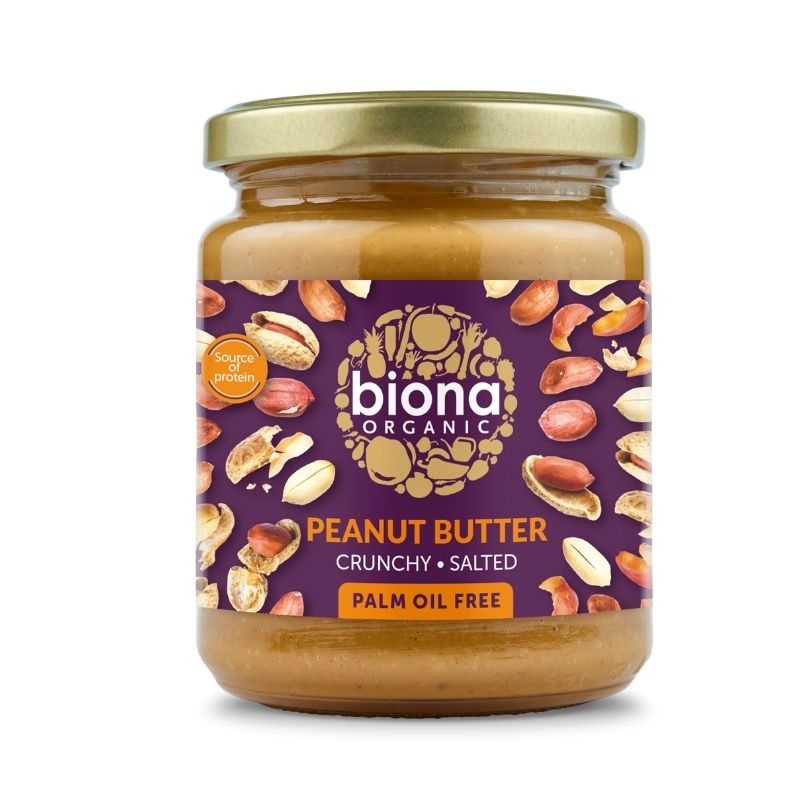 Peanut Butter Crunchy, 500 g-Levite-Biona-Aminopörssi
