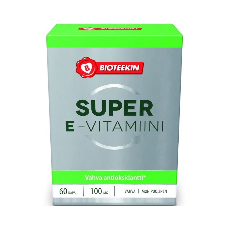 Super E-vitamiini 100 mg, 60 kaps.-E-vitamiini-Bioteekki-Aminopörssi