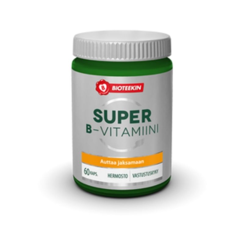 Super B-vitamiini, 60 kaps.-B-vitamiini-Bioteekki-Aminopörssi