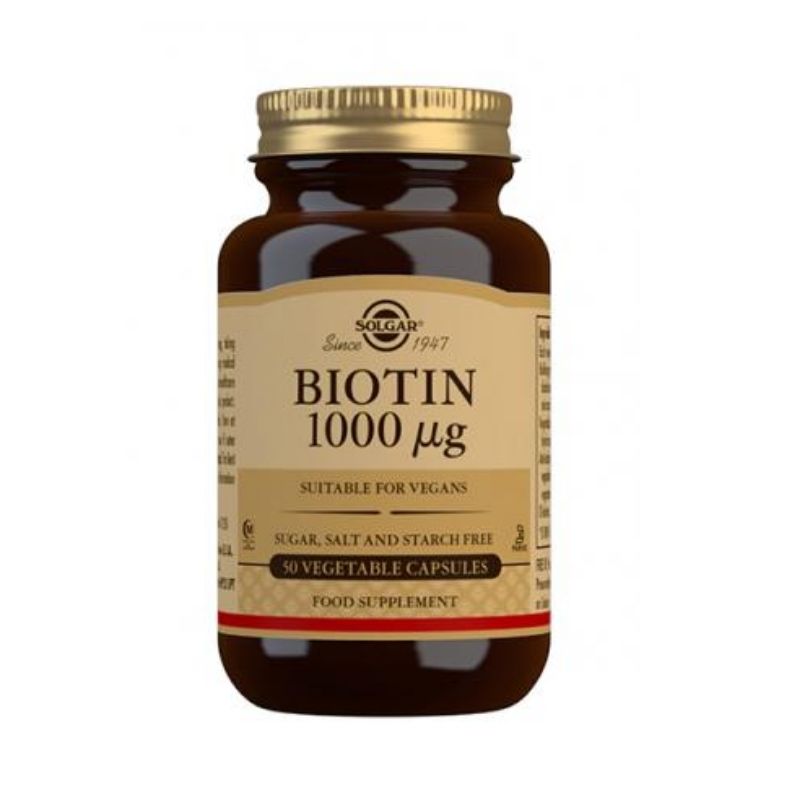 Biotin 1000 mcg, 50 vegekaps.-Biotiini-Solgar-Aminopörssi