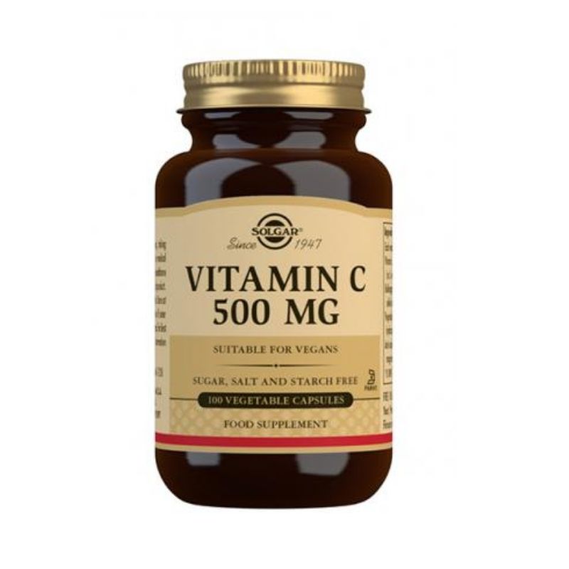 Vitamin C 500 mg, 100 vegekaps.-C-vitamiini-Solgar-Aminopörssi