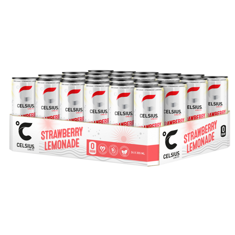 Celsius Energiajuoma, 24 x 355 ml-Energiajuoma-Celsius-Strawberry Lemonade (uutuus)-Aminopörssi