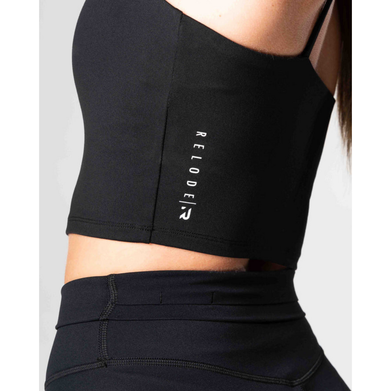 Core Crop Top, Black-Naisten lyhythihaiset ja topit-Relode-XS-Aminopörssi