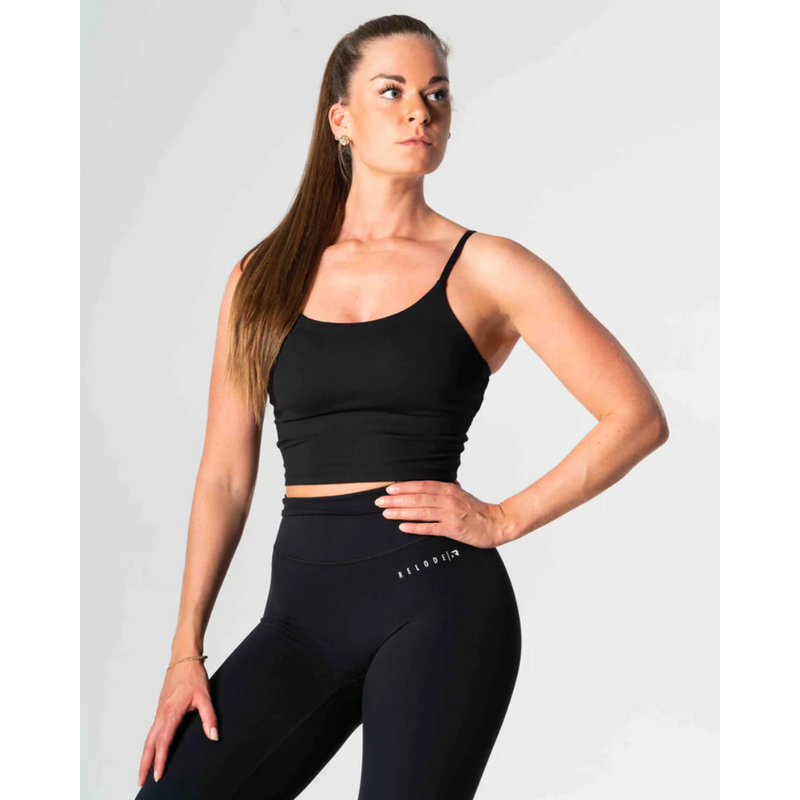 Core Crop Top, Black-Naisten lyhythihaiset ja topit-Relode-XS-Aminopörssi