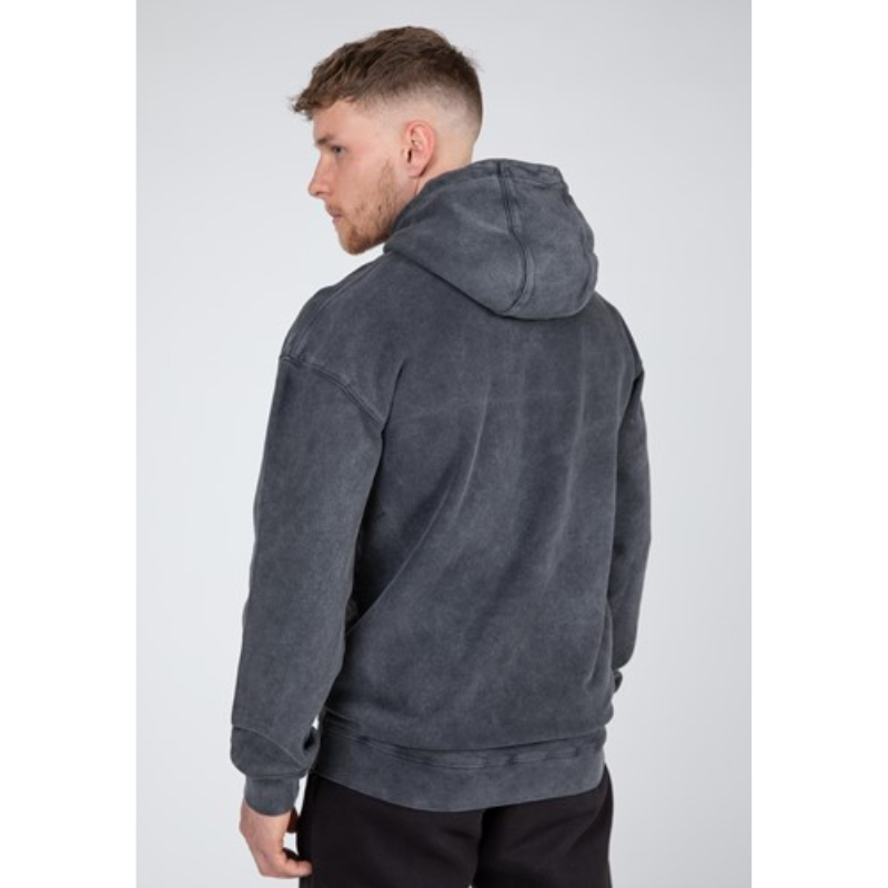 Crowley Men's Oversized Hoodie, washed gray-Miesten hupparit ja pitkähihaiset-Gorilla Wear-S-Aminopörssi