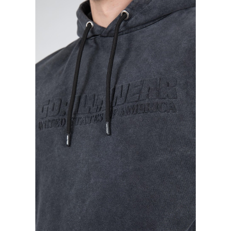 Crowley Men's Oversized Hoodie, washed gray-Miesten hupparit ja pitkähihaiset-Gorilla Wear-S-Aminopörssi