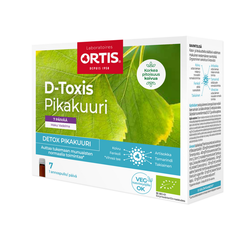 D-toxis Detox pikakuuri, 7x 15 ml-Elimistön puhdistus-Harmonia-Aminopörssi
