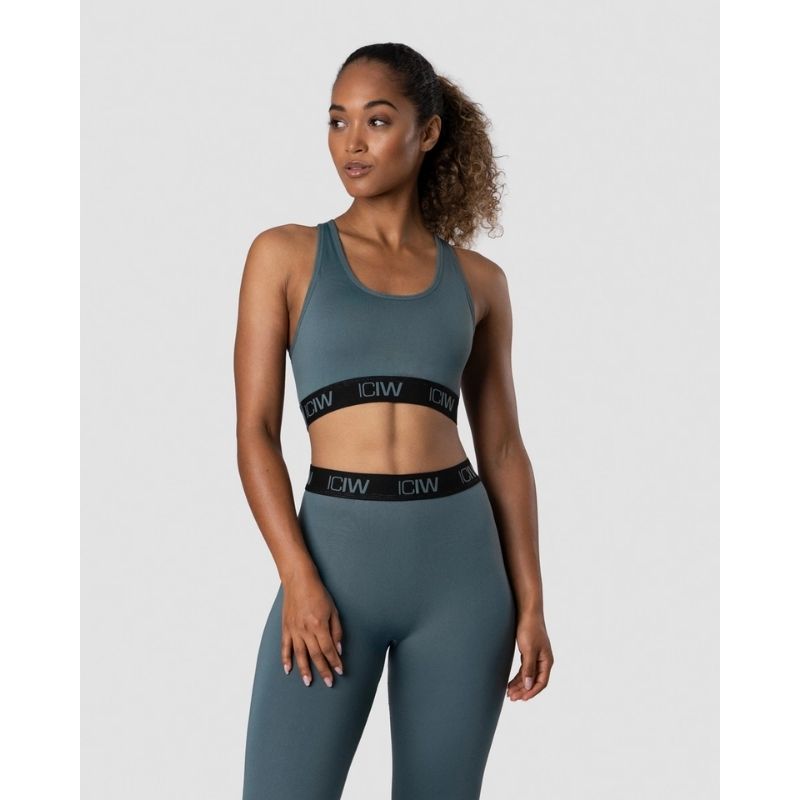 Define Logo Seamless Sports Bra Jungle green/Black-Urheiluliivit-ICANIWILL-XS-Aminopörssi