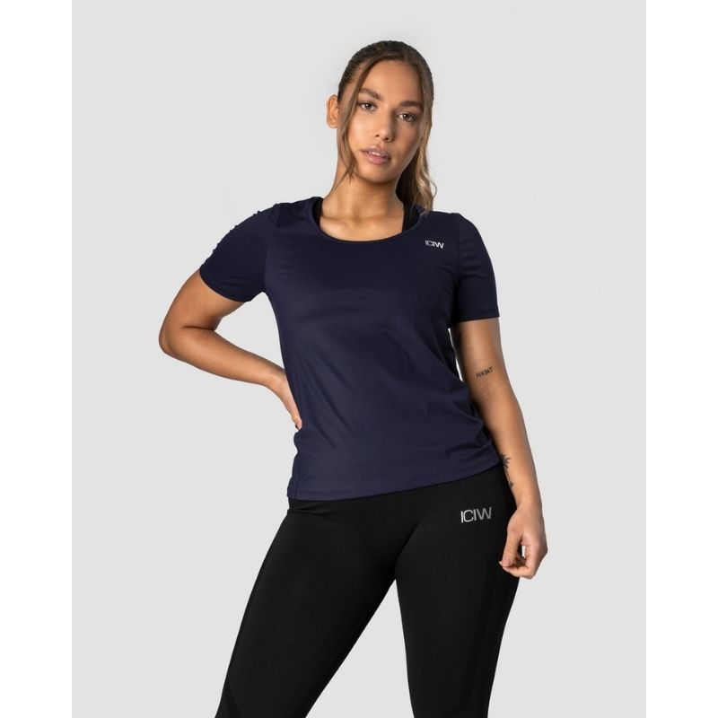 Everyday Tech T-shirt Wmn Navy-Naisten T-paita-ICANIWILL-XS-Aminopörssi