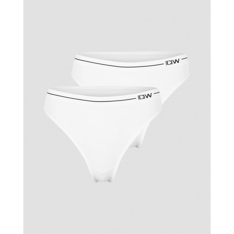 Everyday Seamless Thong 2-pack, white-Naisten alusasut-ICANIWILL-XS-Aminopörssi