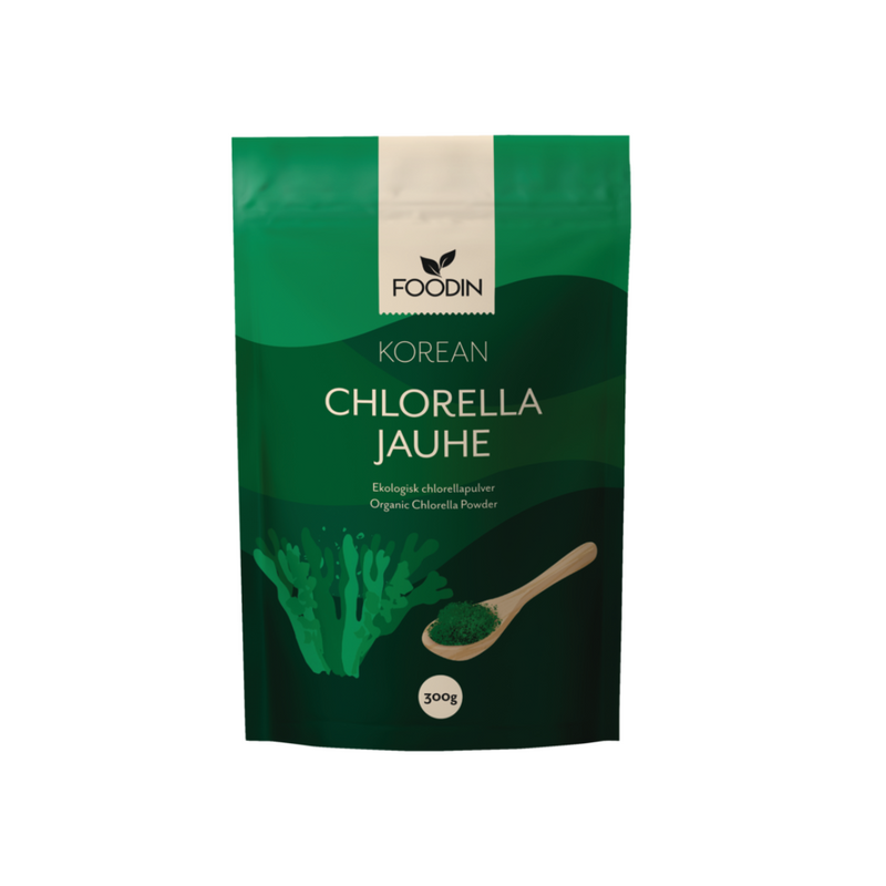 Korean Chlorella jauhe 300g-Vihertuote-Foodin-Aminopörssi
