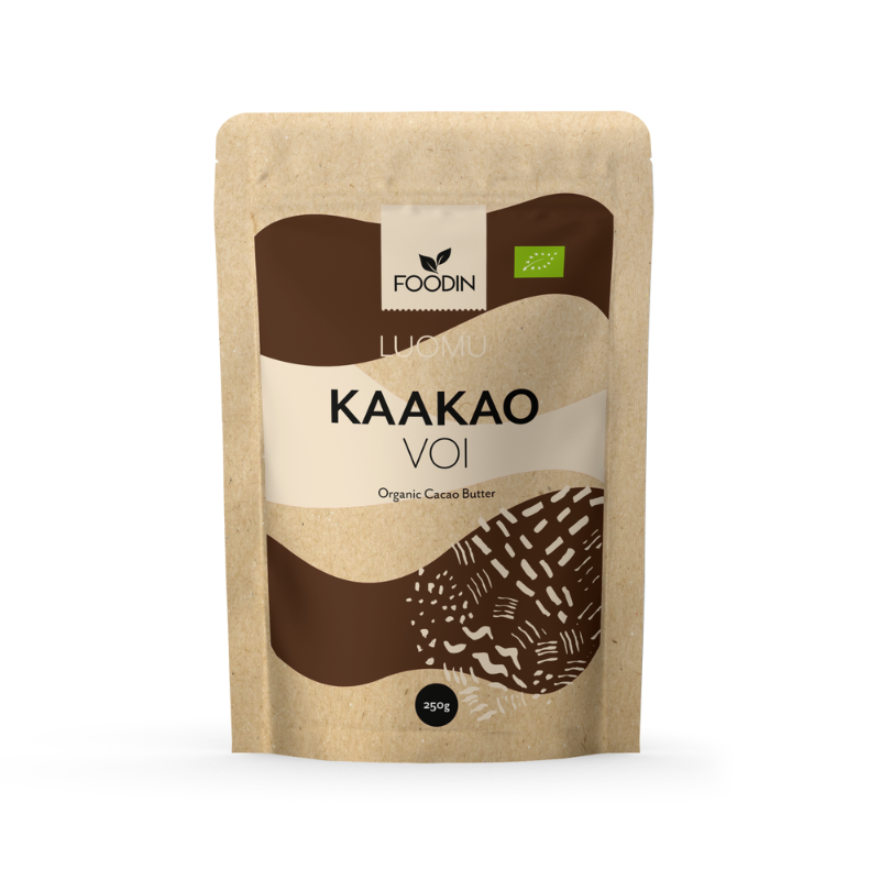 Kaakaovoi luomu, 250 g-Kaakao-Foodin-Aminopörssi