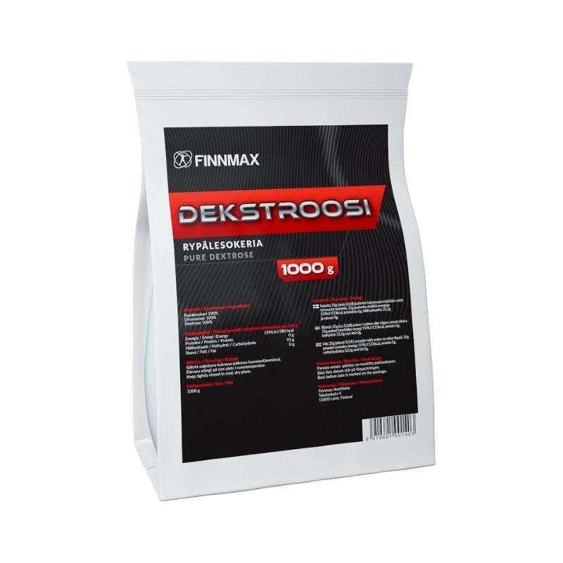 Dekstroosi, 1 kg-Dekstroosi-FinnMax-Aminopörssi