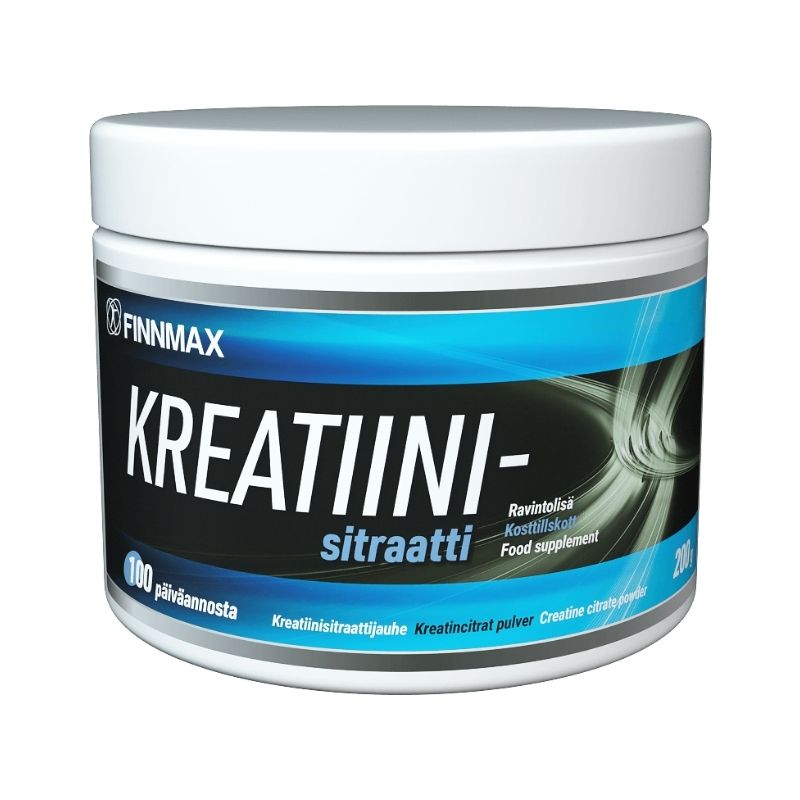 Kreatiinisitraatti, 200 g-Kreatiini-FinnMax-Aminopörssi