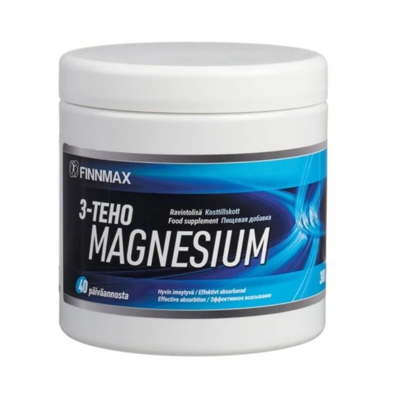 3-Teho Magnesium, 300 g-Magnesium-FinnMax-Aminopörssi