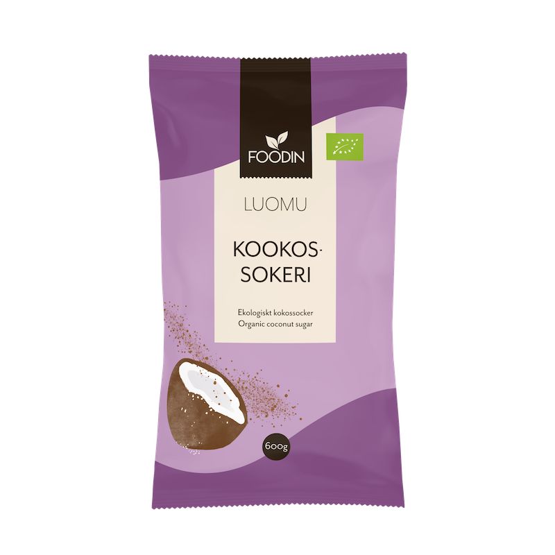 Kookossokeri luomu, 600 g-Makeutus-Foodin-Aminopörssi