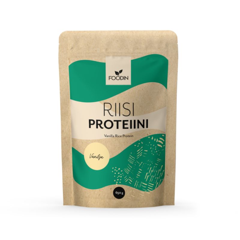 Riisiproteiini, 650 g-Riisiproteiini-Foodin-Vanilja-Aminopörssi