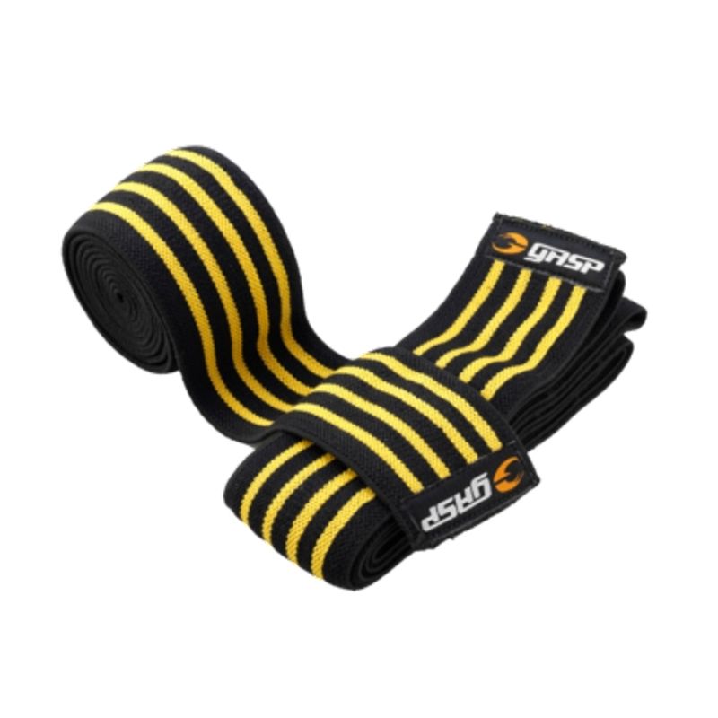 Knee wraps, Black/Flame (2 kpl)-Polvisiteet-GASP-Aminopörssi