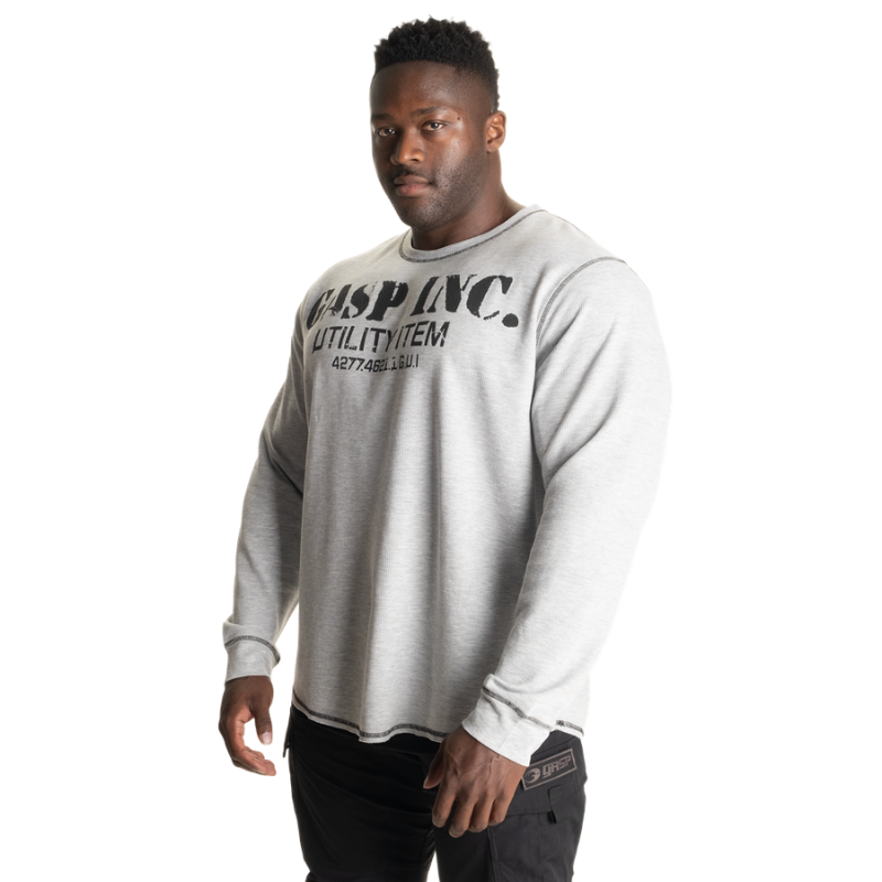 Thermal Gym Sweater, gray melange-Miesten hupparit ja pitkähihaiset-GASP-M-Aminopörssi