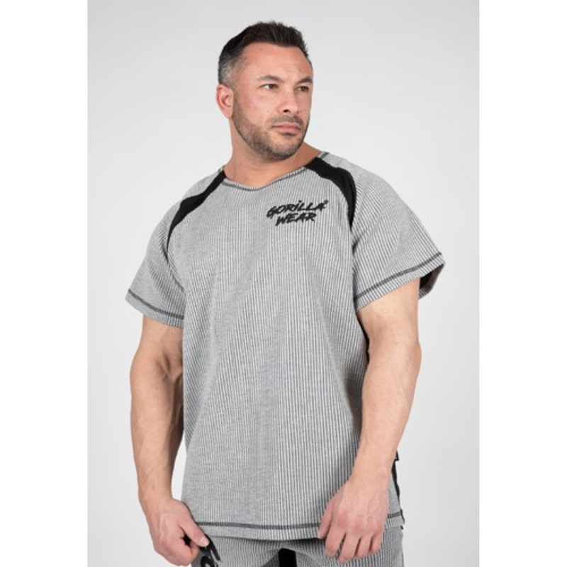 Augustine Old School Workout Top, Gray-Miesten T-paita-Gorilla Wear-S/M-Aminopörssi