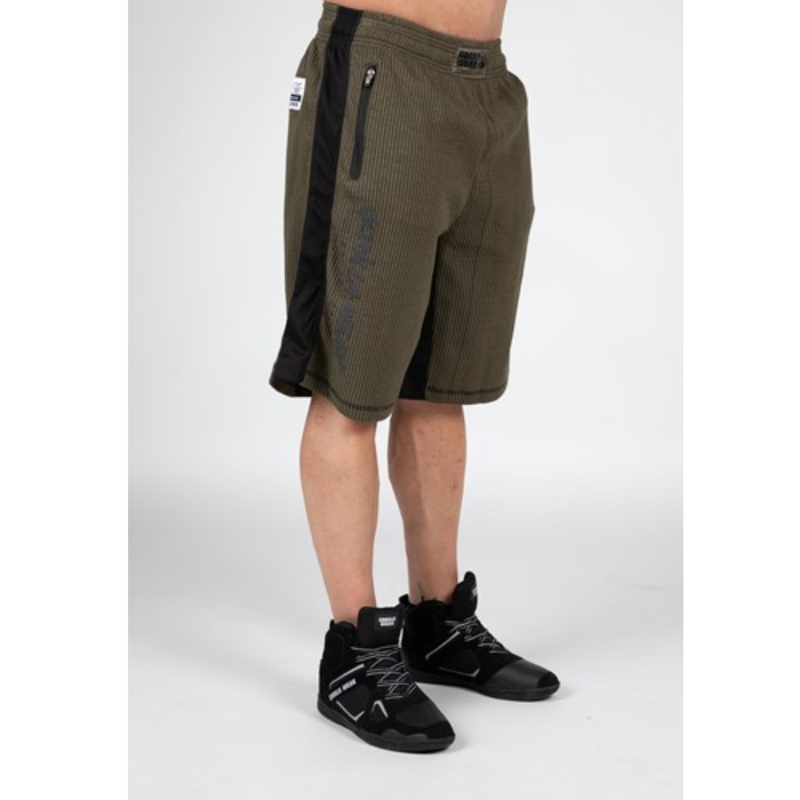 Augustine Old School Shorts, Army Green-Miesten shortsit-Gorilla Wear-S/M-Aminopörssi