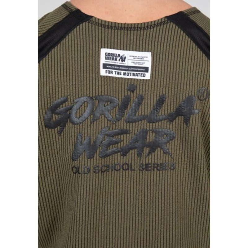 Augustine Old School Workout Top, army green-Miesten T-paita-Gorilla Wear-S/M-Aminopörssi